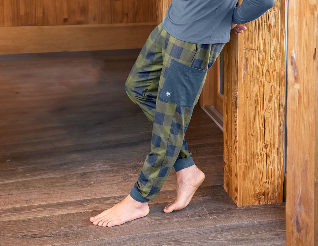 Doplňky: e.s. Pyžamo kalhoty + horská zelená/oxidově modrá 1