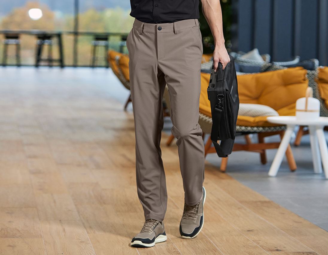 Oděvy: Pracovní kalhoty Chino e.s.work&travel + stínově hnědá 3