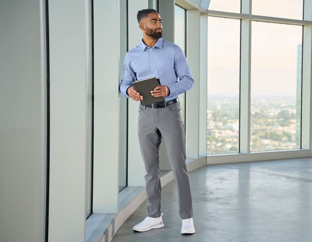 Oděvy: Pracovní kalhoty s 5 kapsami Chino e.s.work&travel + čedičově šedá 1