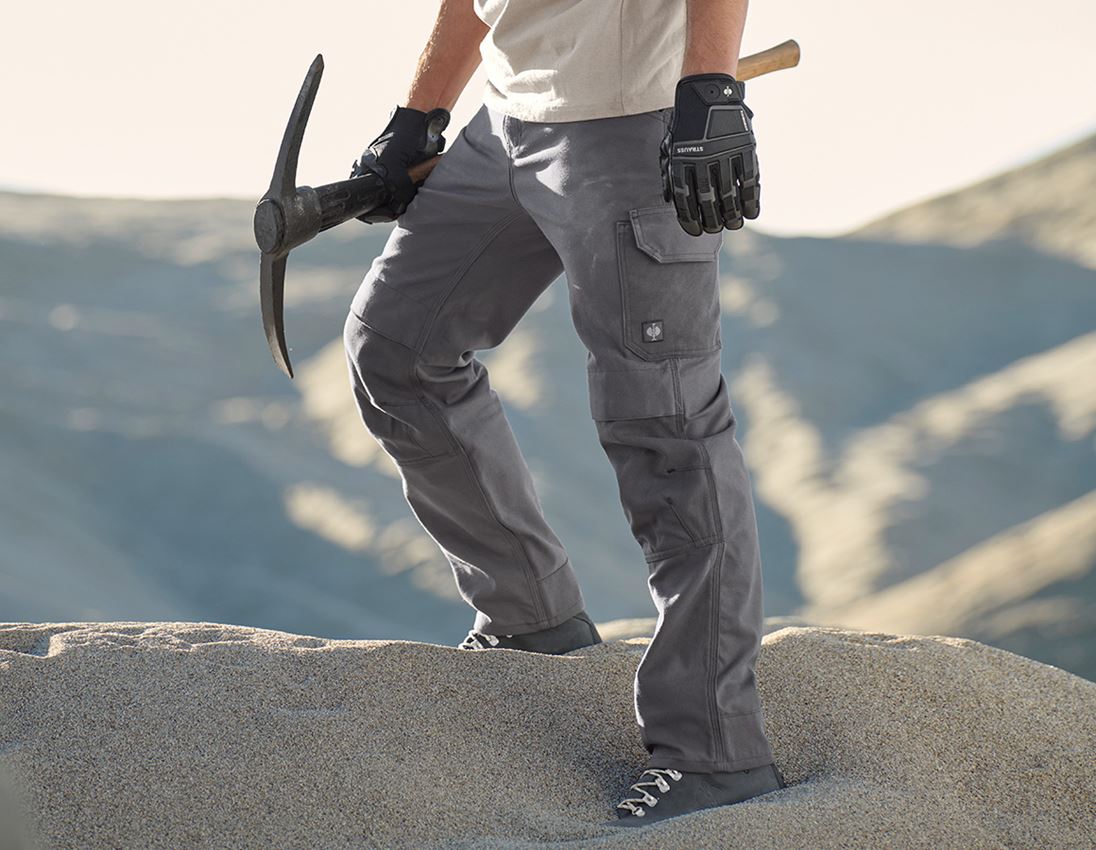 Pracovní kalhoty: Prac. kalhoty do pasu e.s.iconic + karbonová šedá