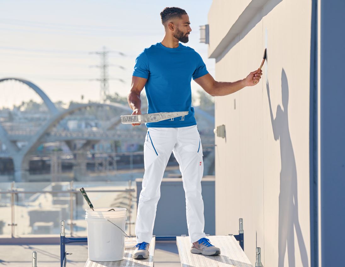 Oděvy: Kalhoty s více kapsami e.s.ambition + bílá/enciánově modrá 5