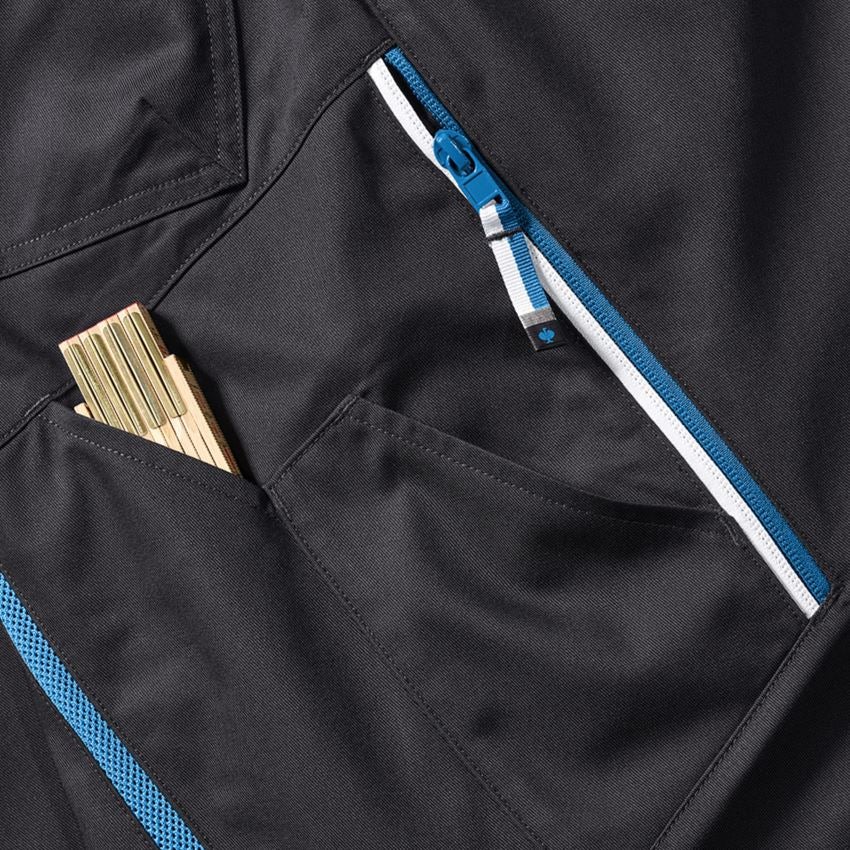 Oděvy: Kalhoty s více kapsami e.s.ambition + grafit/enciánově modrá 2