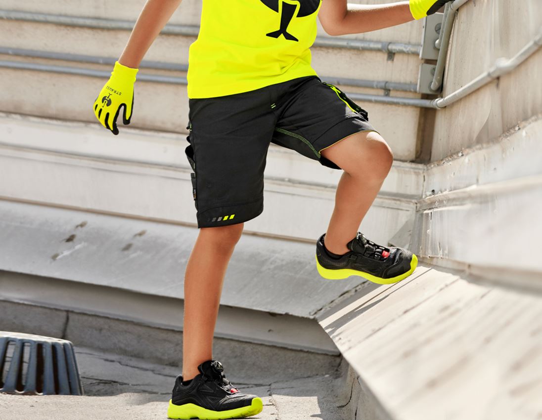 Oděvy: SADA:Dětské kalhoty+šortky e.s.motion 2020+fotbal. + černá/výstražná žlutá/výstražná oranžová
