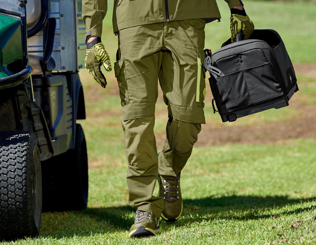 Oděvy: SADA: Kalhoty do pasu e.s.trail + šortky + fotbal + jalovcová zelená/citronově zelená 1