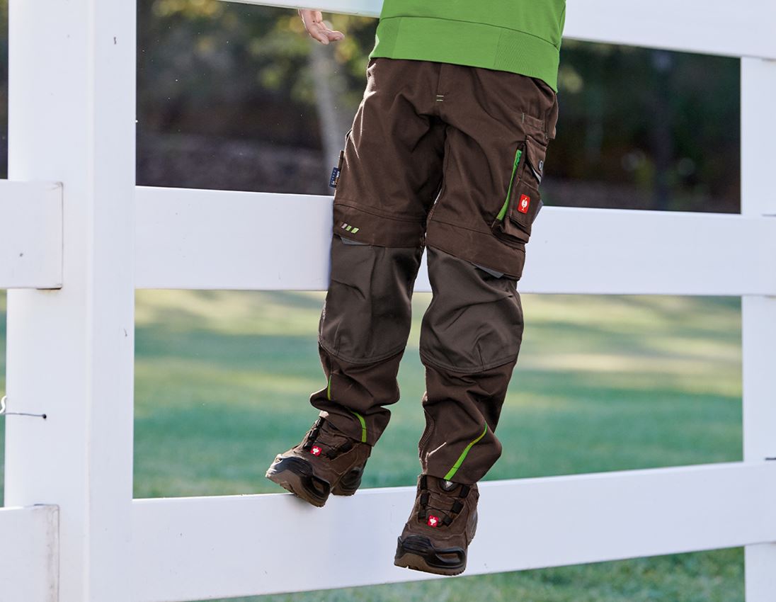 Oděvy: SADA: Dět.kalhoty e.s.motion+Šortky+Krabička+Láhev + kaštan/mořská zelená 1