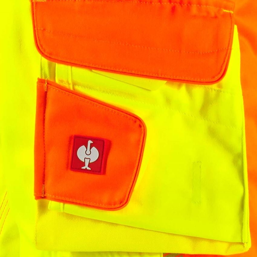 Pracovní kalhoty: Výstražné kalhoty do pasu e.s.motion 2020 + výstražná žlutá/výstražná oranžová 2