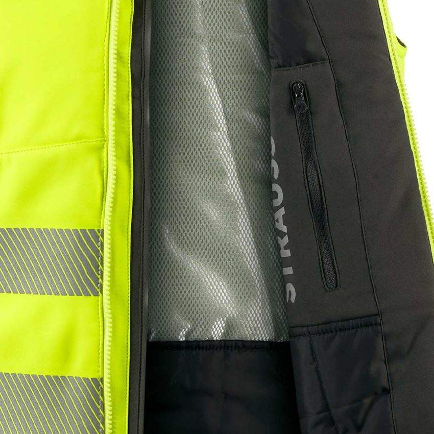 Pracovní vesty: Výstražná softshellová vesta e.s.motion + výstražná žlutá/antracit 2