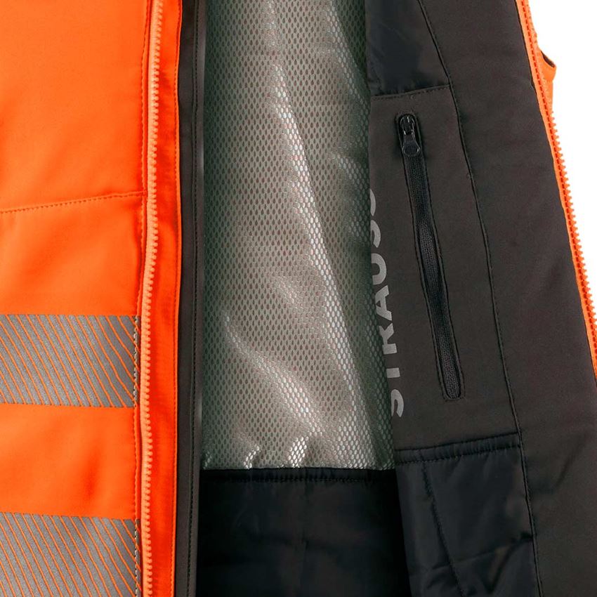 Pracovní vesty: Výstražná softshellová vesta e.s.motion + výstražná oranžová/antracit 2