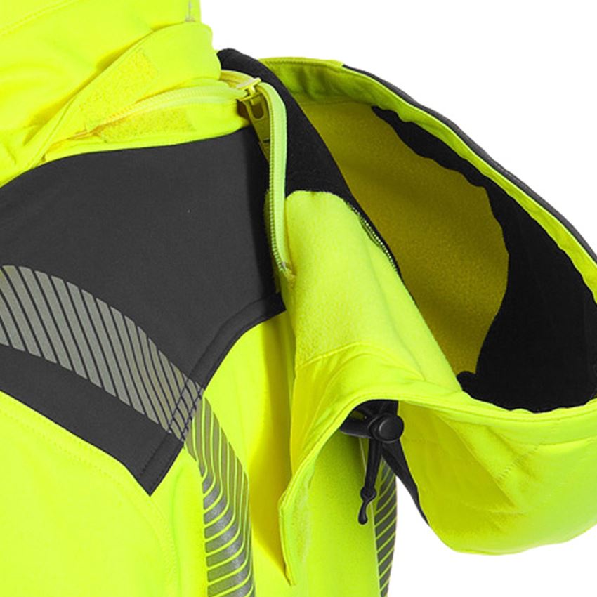Pracovní bundy: Výstražná softshellová bunda e.s.motion + výstražná žlutá/antracit 2