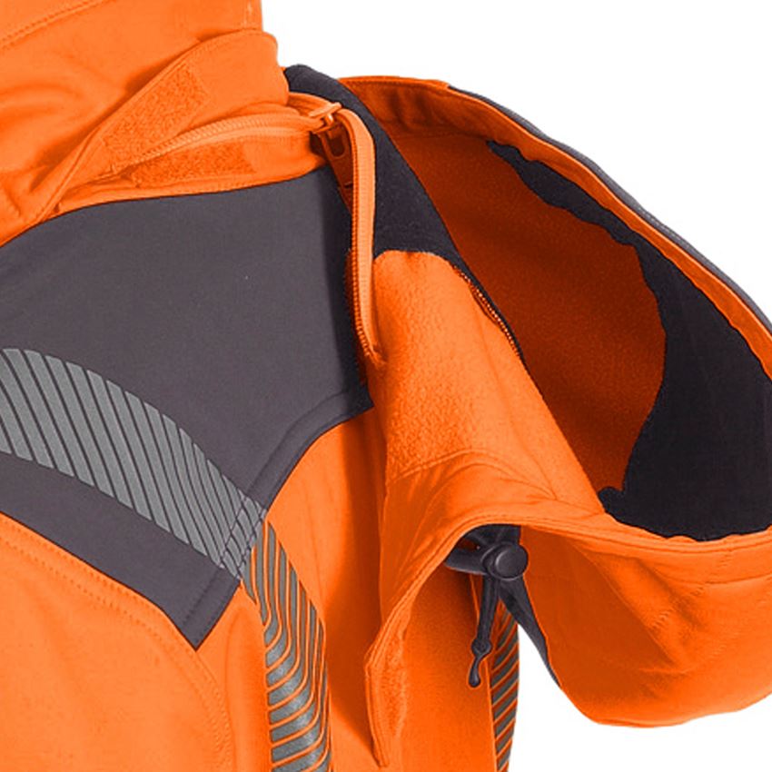 Pracovní bundy: Výstražná softshellová bunda e.s.motion + výstražná oranžová/antracit 2