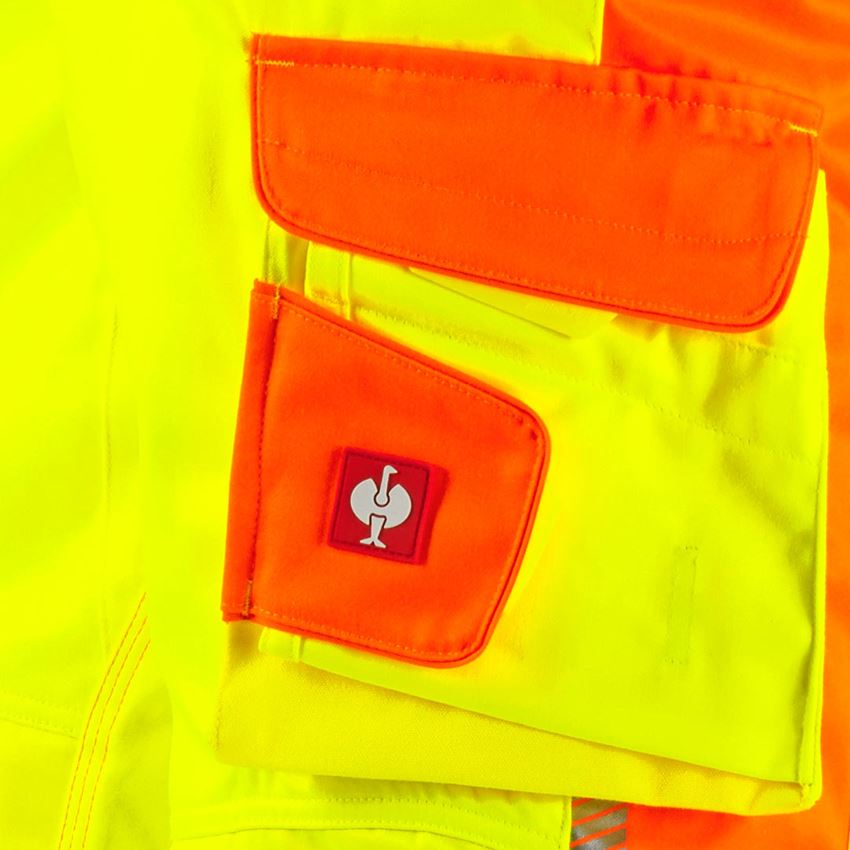 Chlad: Výstražné kalhoty do pasu e.s.motion 2020 Zimní + výstražná žlutá/výstražná oranžová 2