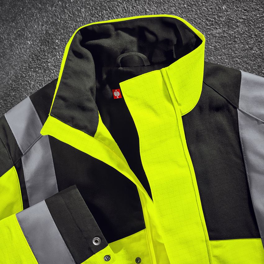 Pracovní bundy: e.s. Pracovní bunda multinorm high-vis + výstražná žlutá/černá 2