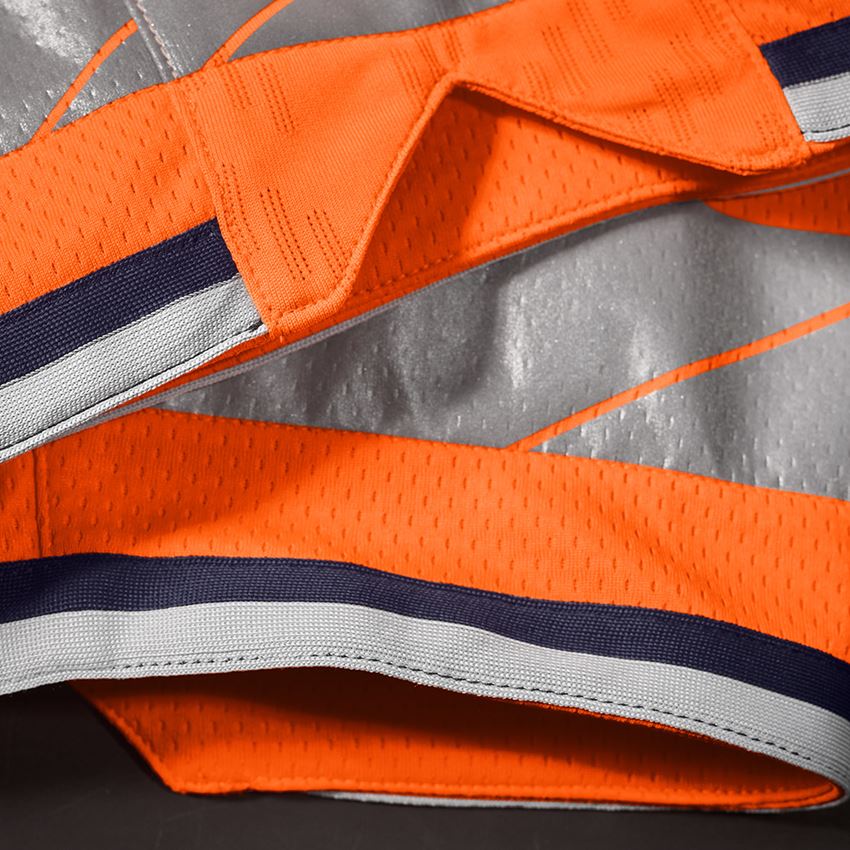 Oděvy: Výstražné funkční šortky e.s.ambition + výstražná oranžová/tmavomodrá 2