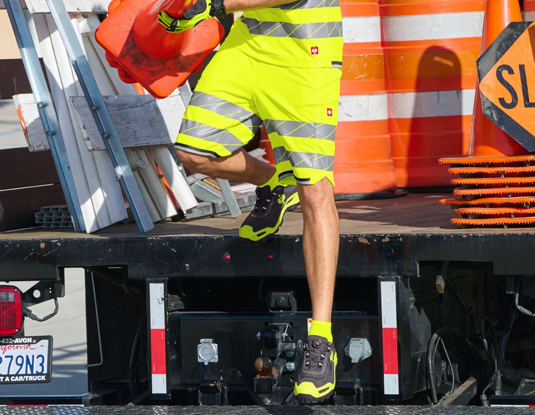 Pracovní kalhoty: Výstražné funkční šortky e.s.ambition + výstražná žlutá/antracit