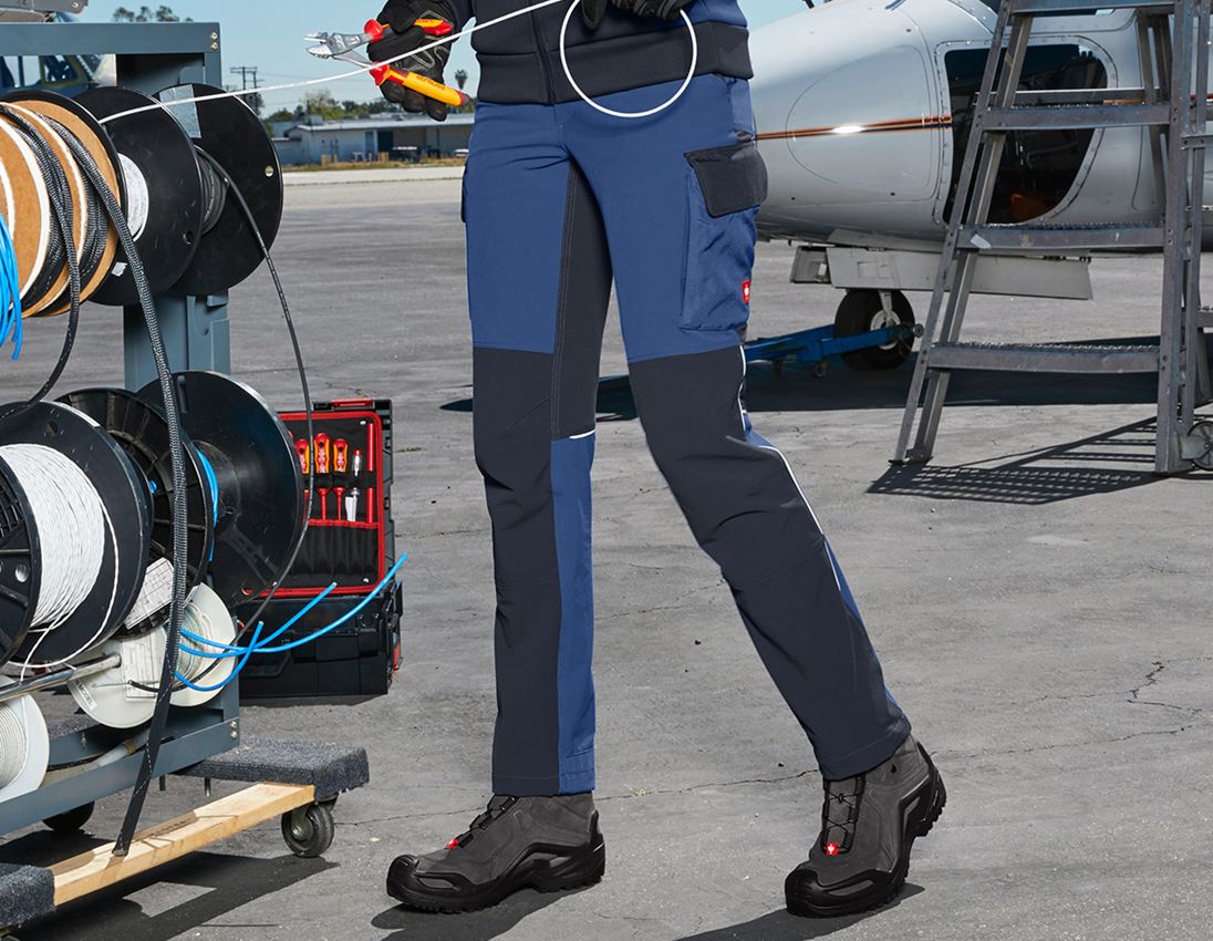 Pracovní kalhoty: Funkční cargo kalhoty e.s.dynashield, dámské + kobalt/pacifik