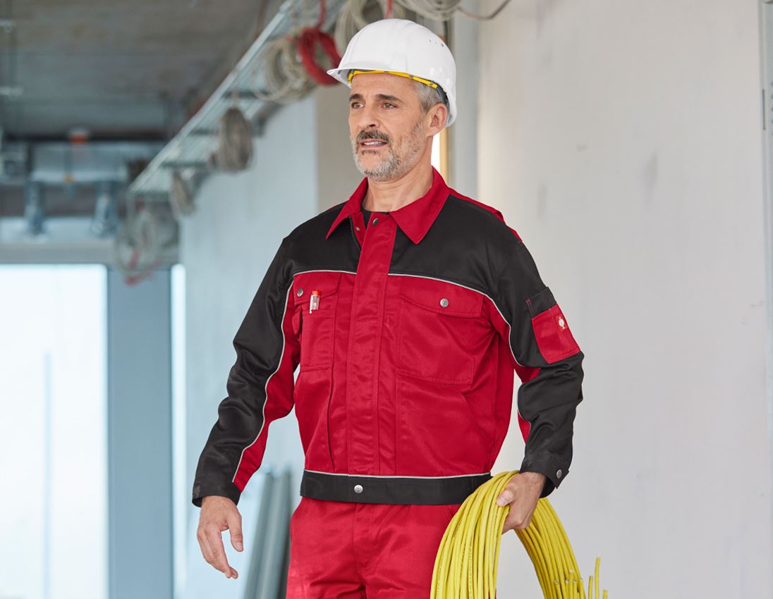 Témata: Pracovní bunda e.s.image + červená/černá