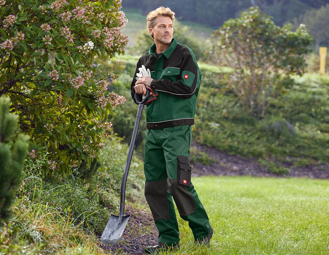 Zahradní / Lesnictví a Zemědělství: Pracovní bunda e.s.image + zelená/černá 2