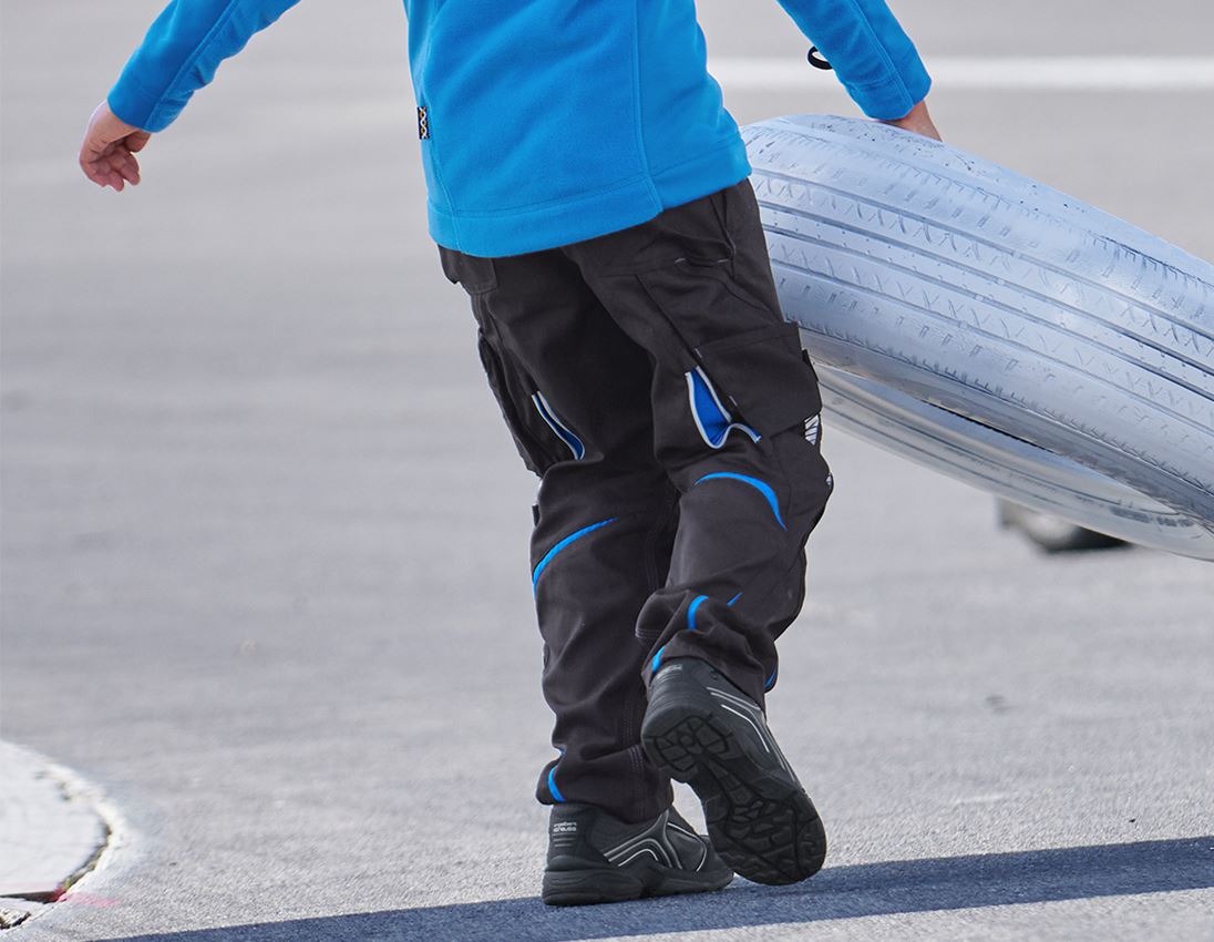 Kalhoty: Kalhoty do pasu e.s.motion 2020, dětské + grafit/enciánově modrá 1