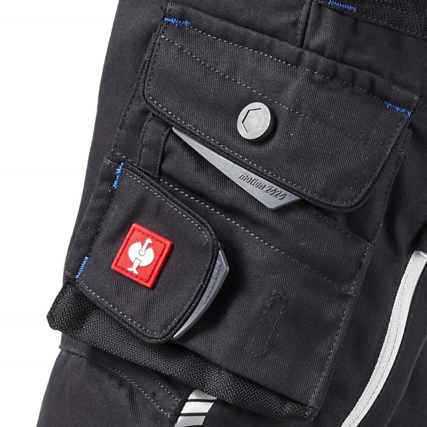 Kalhoty: Kalhoty do pasu e.s.motion 2020, dětské + grafit/enciánově modrá 2