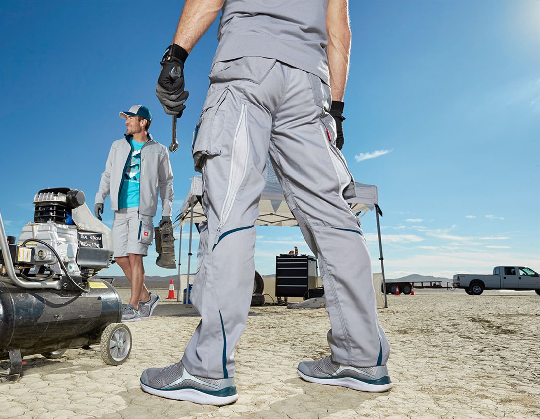 Pracovní kalhoty: Kalhoty e.s.motion 2020 + platinová/mořská modrá 1