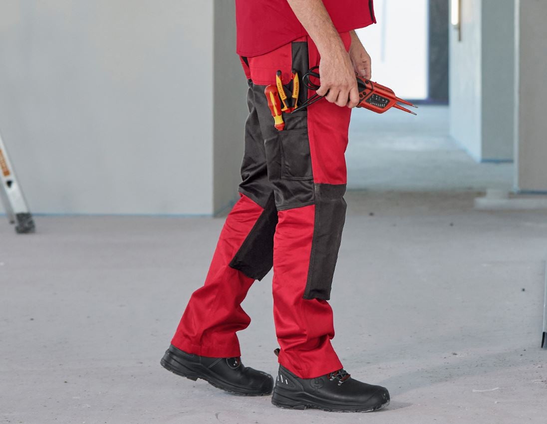 Pracovní kalhoty: Kalhoty do pasu e.s.image + červená/černá 2