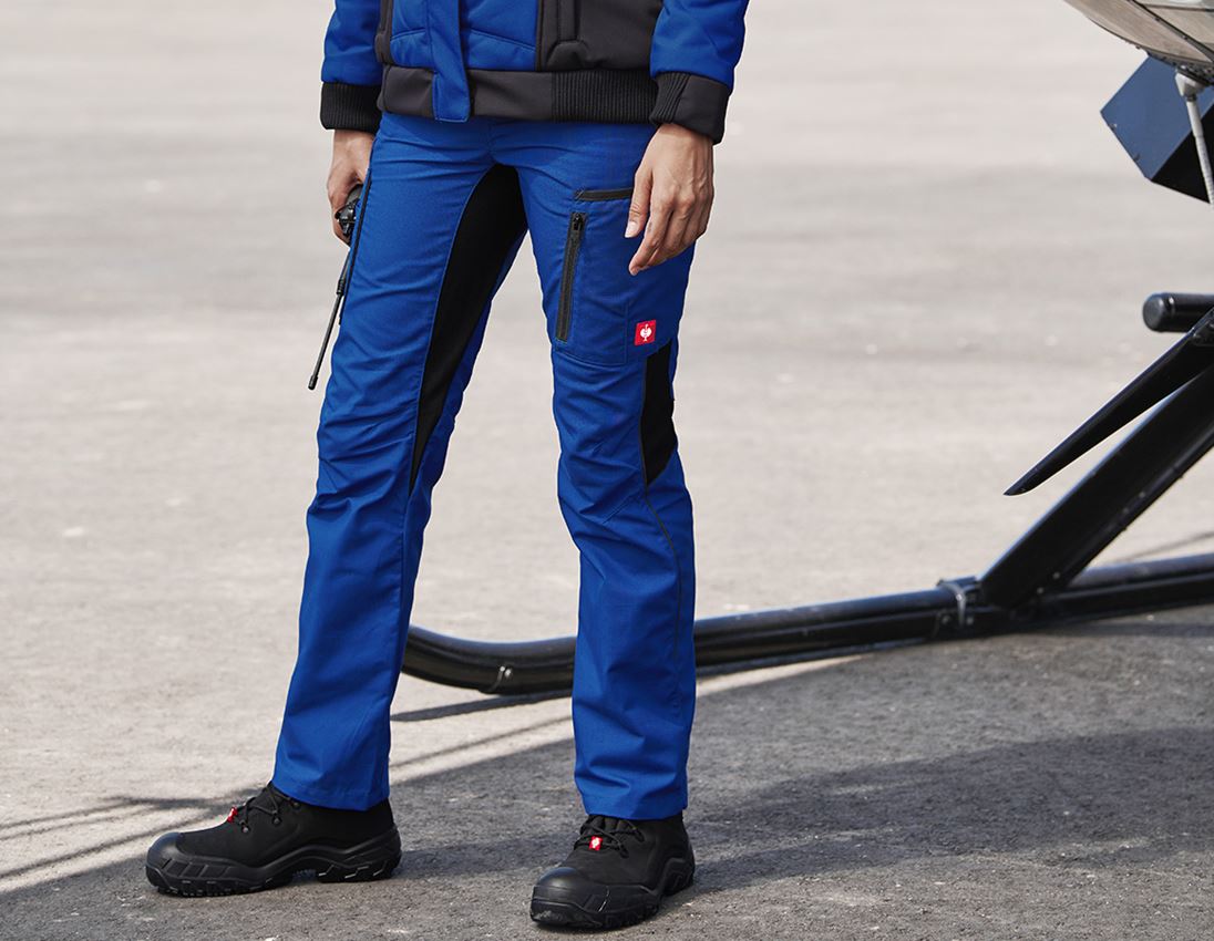 Pracovní kalhoty: Dámské kalhoty e.s.vision + modrá chrpa/černá