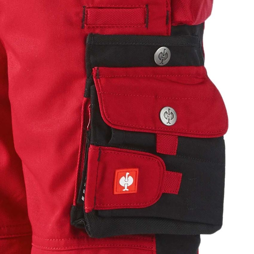 Kalhoty: Dětské kalhoty do pasu e.s.motion, zimní + červená/černá 2
