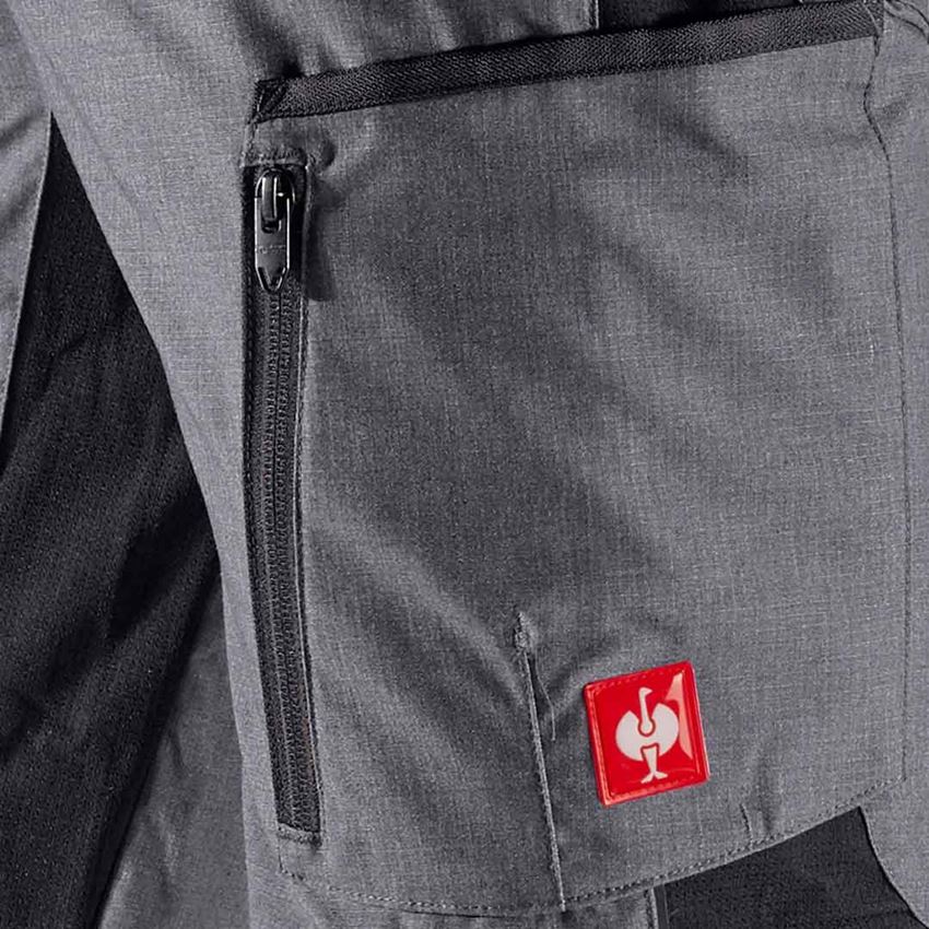 Pracovní kalhoty: Zimní kalhoty do pasu e.s.vision + cement melanž/černá 2