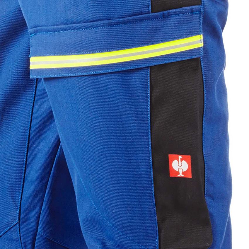 Pracovní kalhoty: Kalhoty s laclem e.s.vision multinorm* + modrá chrpa/černá 2
