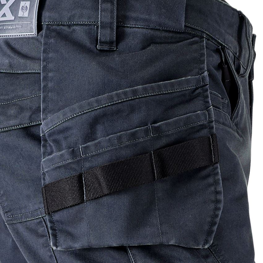 Pracovní kalhoty: Kalhoty do pasu e.s.motion ten tool-pouch + břidlicová modrá 2