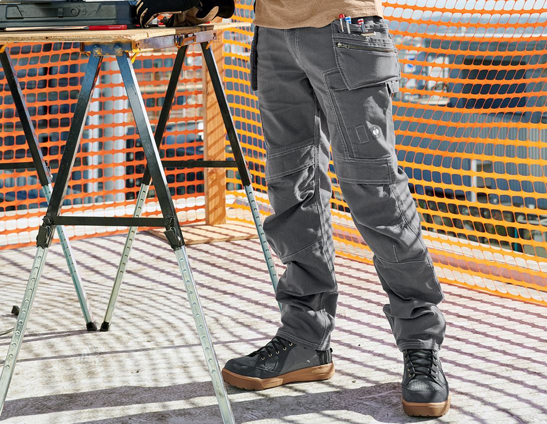 Pracovní kalhoty: Kalhoty s pouzdrovými kapsami e.s.vintage + cínová