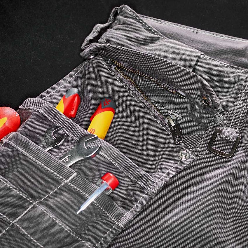 Instalatéři: Kalhoty s pouzdrovými kapsami e.s.vintage + cínová 2