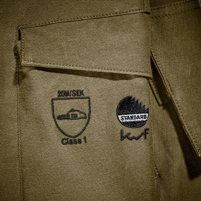 Lesnické / protipořezové oblečení: Lesnické protip. kalhoty do pasu e.s.cotton touch + bahnitá zelená 2