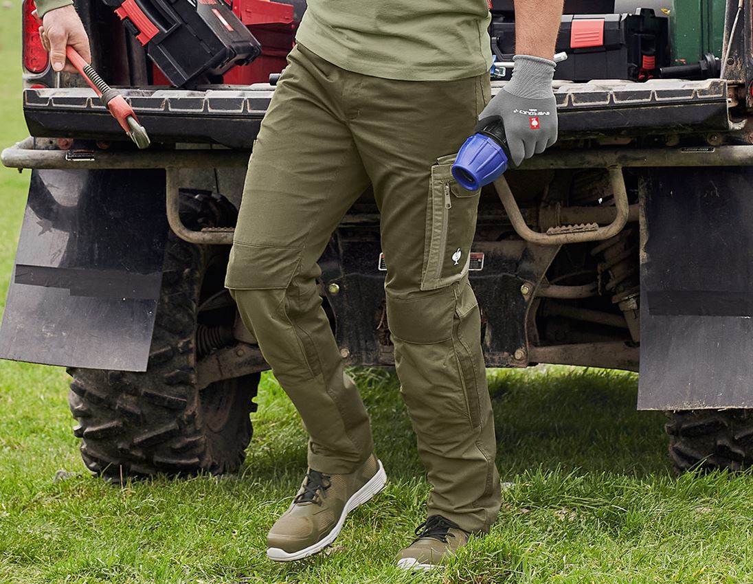 Pracovní kalhoty: Kalhoty do pasu e.s.concrete light + bahnitá zelená/kavylová zelená