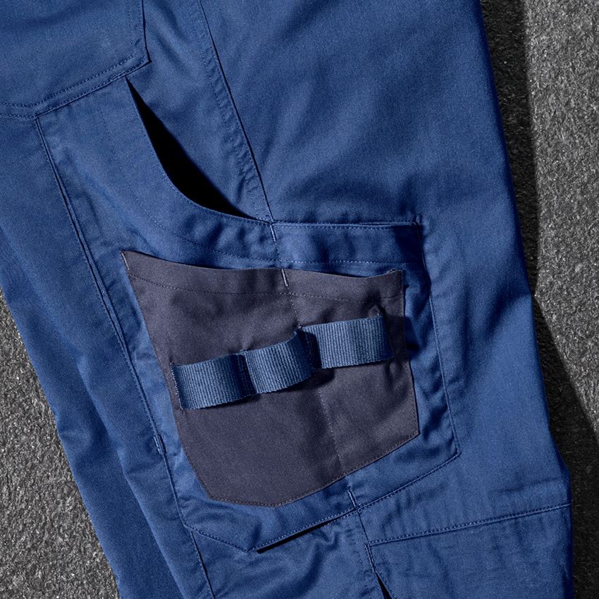Pracovní kalhoty: Kalhoty do pasu e.s.concrete light + alkalická modrá/hlubinná modrá 2