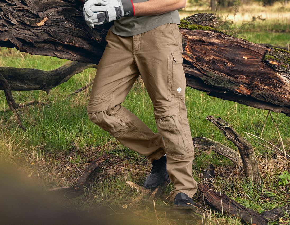 Pracovní kalhoty: Kalhoty do pasu e.s.botanica + přírodní béžová