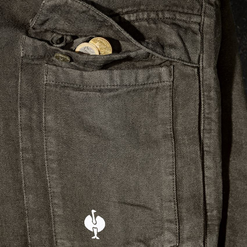 Pracovní kalhoty: Šortky e.s.botanica, dámské + přírodní zelená 2