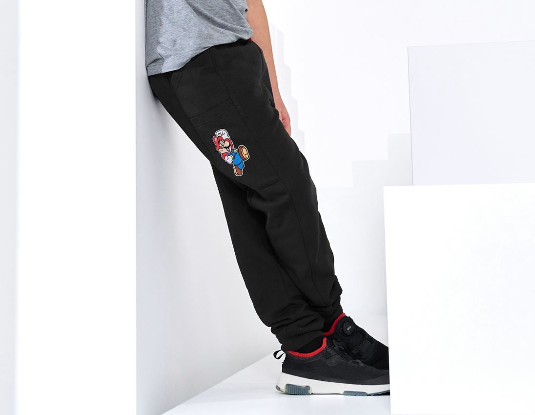 Spolupráce: Dětské teplákové kalhoty Super Mario + černá