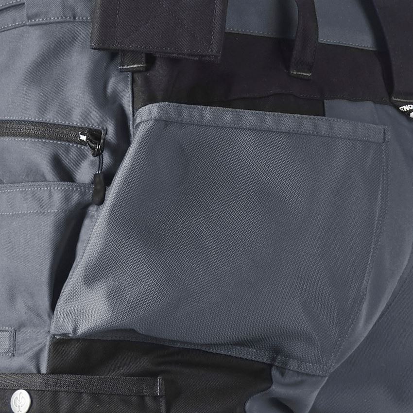 Instalatéři: Zimní kalhoty s laclem e.s.motion + šedá/černá 2