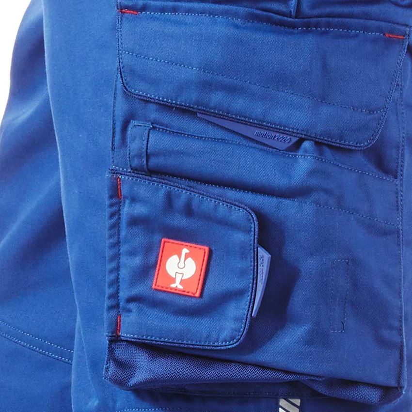 Pracovní kalhoty: Pirátské kalhoty s laclem e.s.motion 2020 + modrá chrpa/ohnivě červená 2