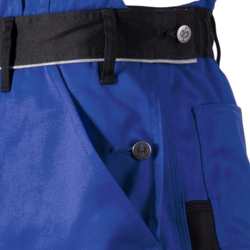 Pracovní kalhoty: Kalhoty s laclem e.s.image + modrá chrpa/černá 2