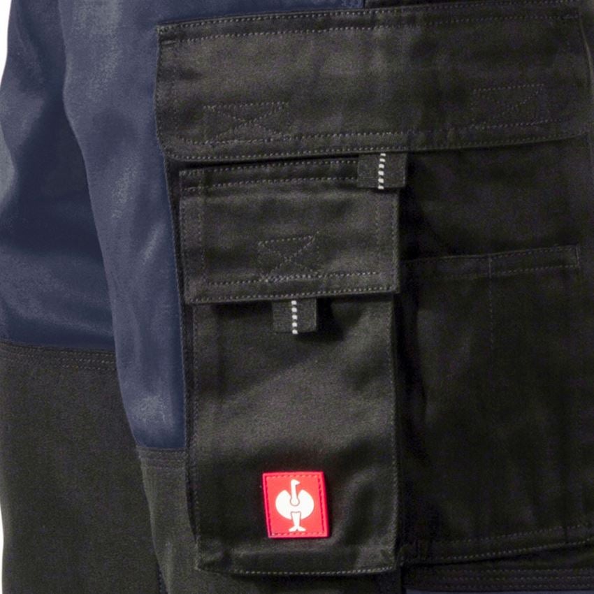 Pracovní kalhoty: Kalhoty s laclem e.s.image + tmavomodrá/černá 2