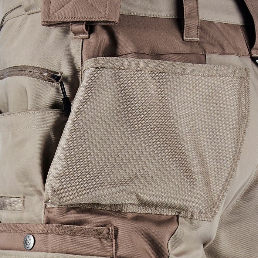 Pracovní kalhoty: Kalhoty s laclem e.s.motion + jíl/rašelina 2