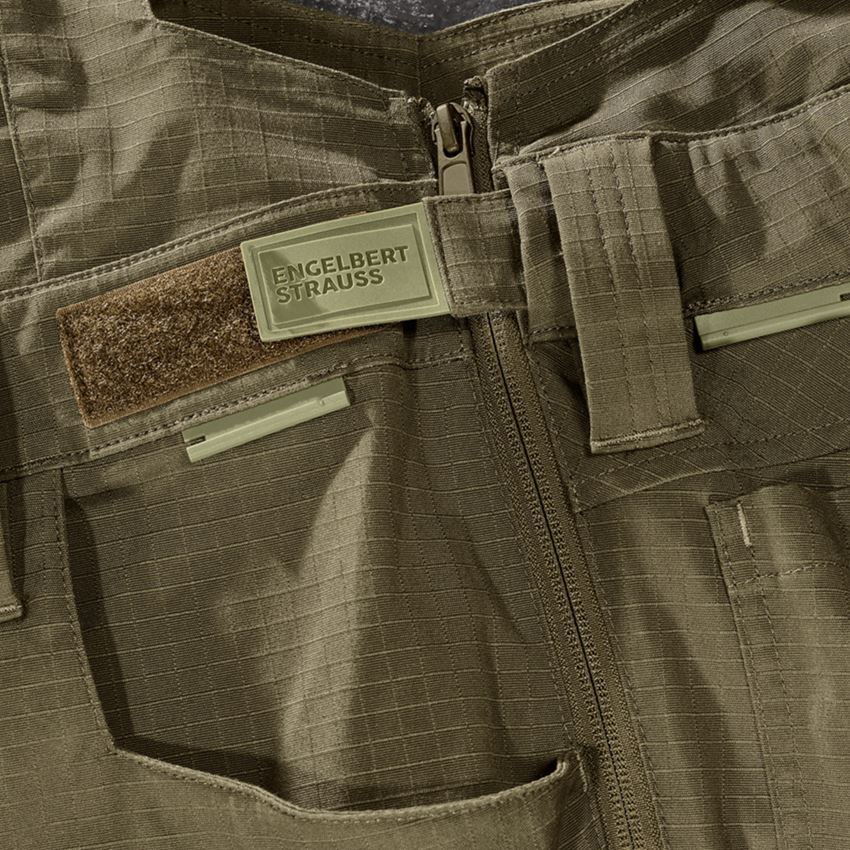 Oděvy: Kalhoty s laclem e.s.concrete solid + bahnitá zelená 2