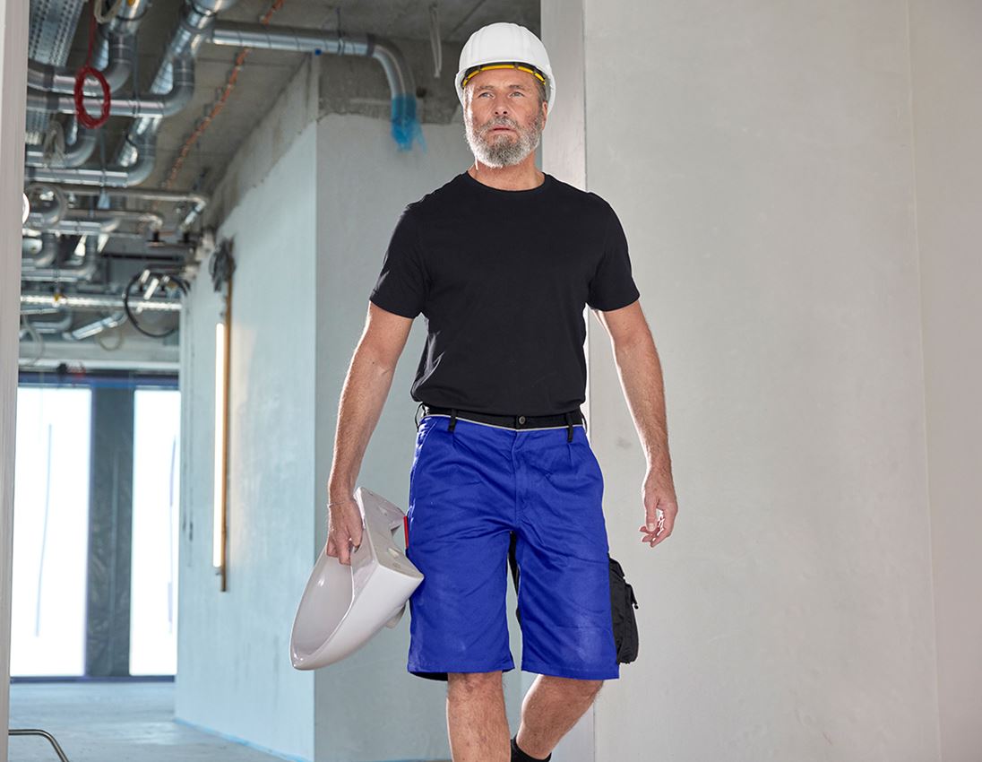 Pracovní kalhoty: Šortky e.s.image + modrá chrpa/černá 1
