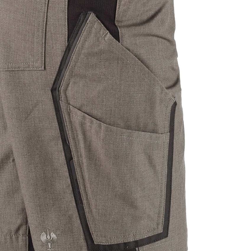 Pracovní kalhoty: Šortky e.s.vision, dámské + kámen melanž/černá 2