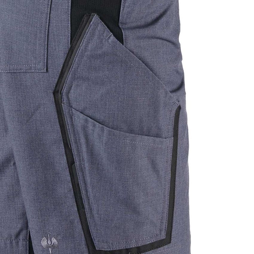 Pracovní kalhoty: Šortky e.s.vision, dámské + pacifik melanž/černá 2