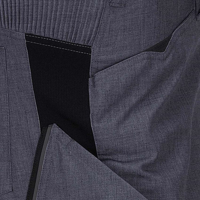 Pracovní kalhoty: Šortky e.s.vision, pánské + pacifik melanž/černá 2