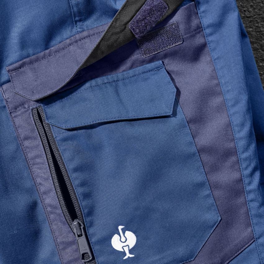 Pracovní kalhoty: Šortky e.s.concrete light + alkalická modrá/hlubinněmodrá 2