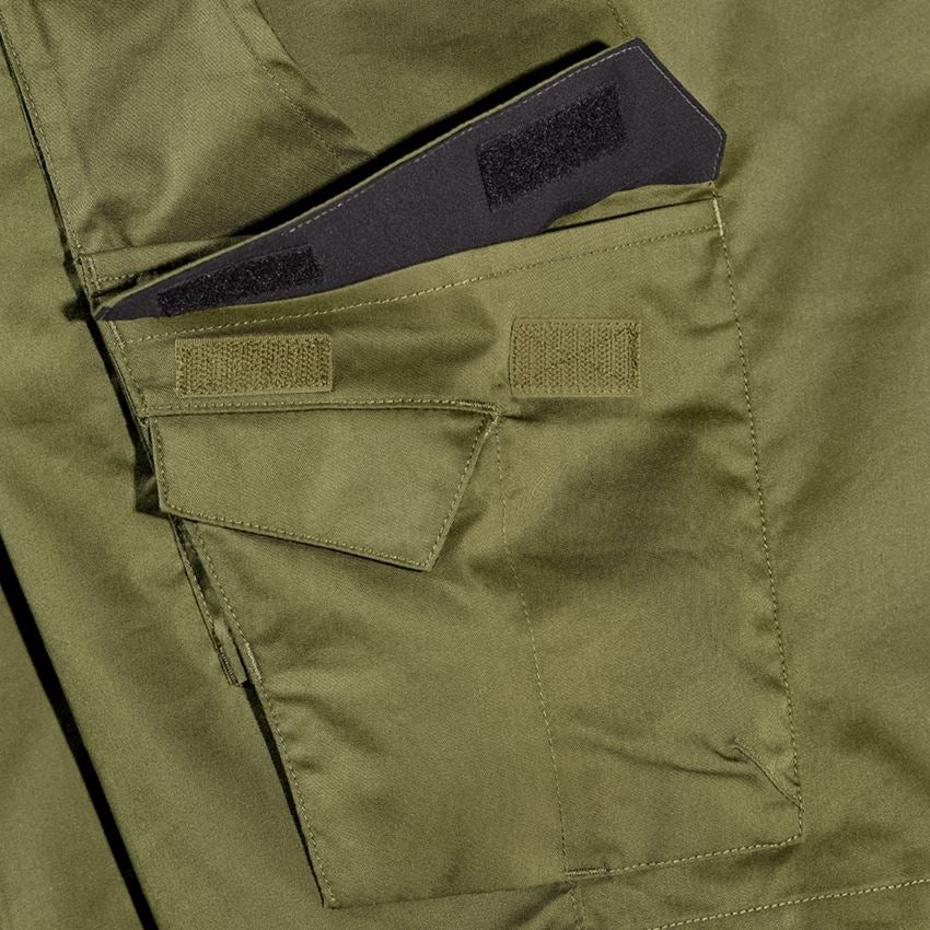 Pracovní kalhoty: Šortky e.s.trail + jalovcová zelená/citronově zelená 2